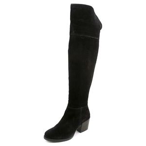 Steve Madden Orabela  Suede Black Over Knee Boots